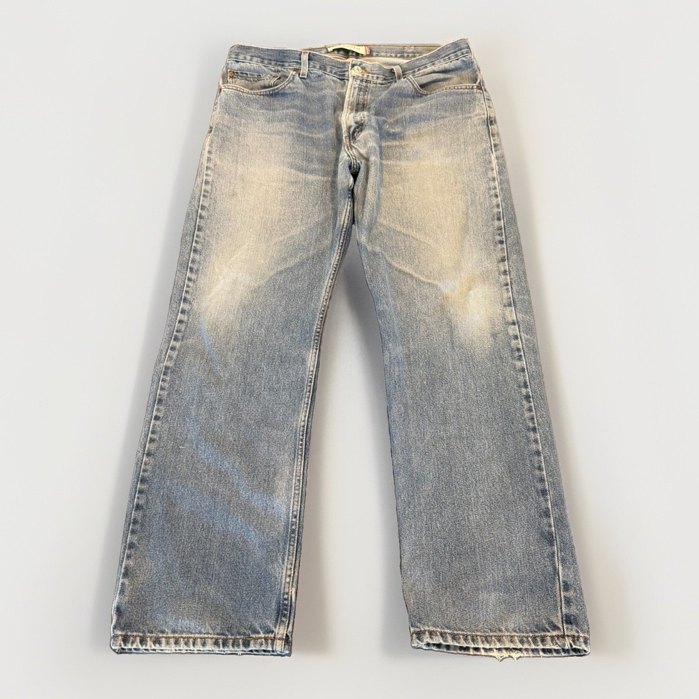 Levis Jeans Mens 38X32 Blue Denim Pants 505 Regular Fit Straight Y2K 00s Faded